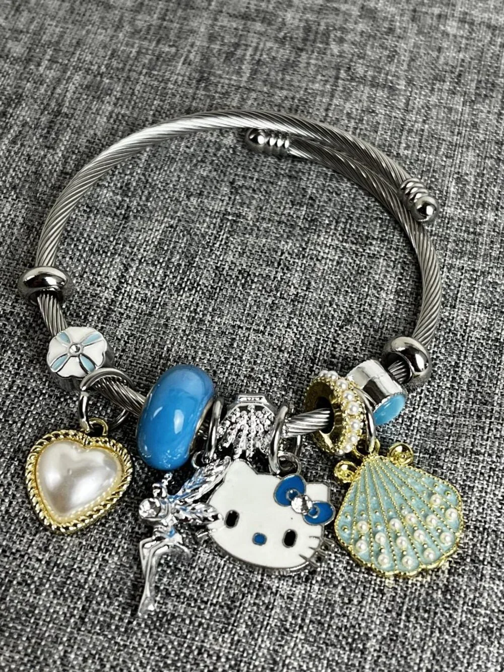 Blue Hello Kitty Bracelet cute